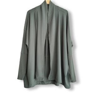 LULULEMON Open Front Cardigan Relaxed Fit Teal Green Sz XL